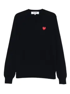Свитер с V-образным вырезом Comme Des Garçons Play, синий