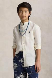 Детская льняная рубашка Polo Ralph Lauren, белый