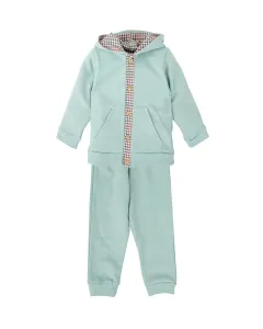 Детский спортивный костюм с толстовкой с капюшоном и подходящими штанами BABIDÚ, зеленый