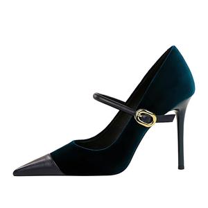 QITUMAUL Стройные каблуки на высоком каблуке женские королевский синий, цвет Royal Blue[Heel Height 10cm]