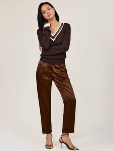 Брюки Celia зауженные из сатина Reiss, Bronze