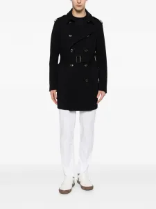 Пальто на пуговицах с поясом Montecore, синий