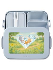 Mr. & Mrs. Panda Дизайн ланч-бокса «Мышка в форме сердца» в пастельно-голубом цвете (без надписи)