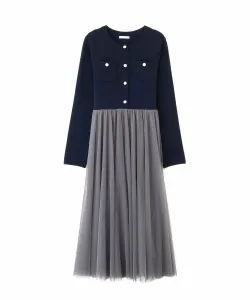 Вязаная куртка, платье для стыковки Jill By Jill Stuart, цвет Navy