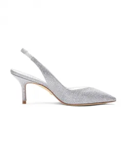 Туфли-Слингбэк Eva 75 Stuart Weitzman, серый