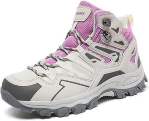 Женские водонепроницаемые походные ботинки, боевые ботинки Echo Mid, походные ботинки, дамские повседневные ботинки Foboined, пурпурный