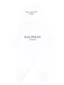 Комплект для новорожденного с логотипом Balmain Kids, белый