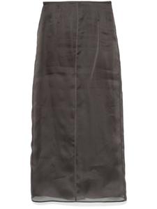 Юбка миди из органзы Fabiana Filippi, серый