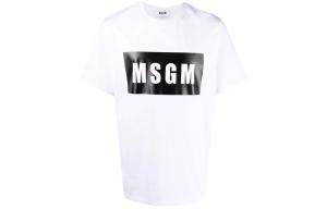 Футболка из хлопка с логотипом MSGM, белый