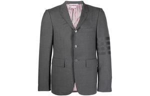 Однобортный блейзер с четырьмя пуговицами THOM BROWNE, темно-серый
