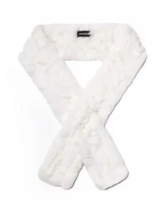 Белый шарф из волос рекса Maximilian, белый