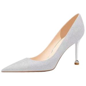PARK DANCE Серебряные лодочки на шпильке 8 см, цвет Silver 8cm
