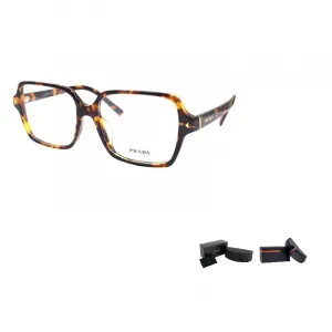 PRADA Очки в квадратной оправе с эффектом панциря черепахи, Yellow Tortoiseshell