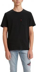 Мужская футболка Levi's с коротким рукавом и классическим карманом (доступна в большом размере), Mineral Black Slub