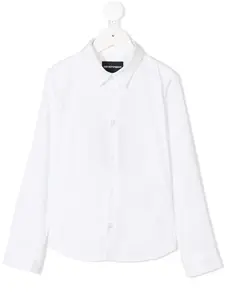 Классическая рубашка на пуговицах Emporio Armani Kids, белый