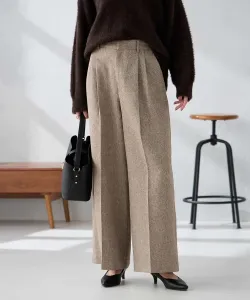 Широкие брюки в стиле твид Avv, цвет Beige