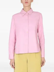 Кожаная рубашка на пуговицах Alysi, розовый