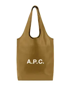 Зеленая сумка-шоппер с широкими ручками A.P.C., зеленый
