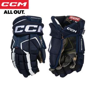 CCM Новые хоккейные перчатки - детские, юниорские, взрослые, для тренировок и соревнований по хоккею, уровень Youth, 11 дюймов, сине-белые