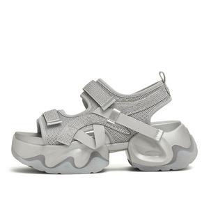 Женские блестящие босоножки на одной бретельке с риволи Teenmix, серебряный