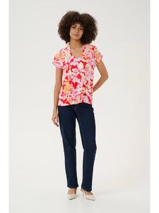 Блузка CULTURE, цвет red/pink flower