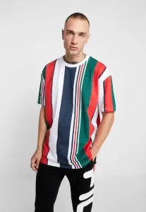 Плотная футболка оверсайз с крупным полосатым принтом Urban Classics, White/Navy