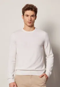 Ультрамягкий джемпер с круглым вырезом Falconeri, White