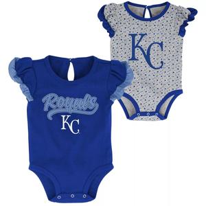 Комплект из двух боди Royal/Heathered Grey для новорожденных и младенцев Kansas City Royals Scream & Shout Outerstuff