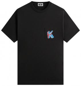 Футболка Kith с рождественским декором и карманом, черная