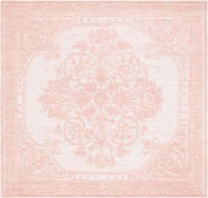 Ковер SAFAVIEH, 122 x 122 см, Metro Collection, Pink & Ivory, ручной работы из шерсти, идеально для гостиной, столовой, спальни (MET616U)