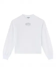 Футболка с длинными рукавами Ganni, белый