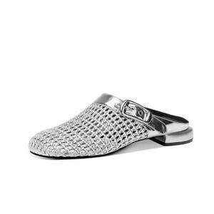 Женские сандалии с закрытым носком, устойчивые к истиранию и резиновой подошвой JESSICA SOPHIA, Silver