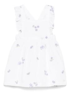 Tartine Et Chocolat платье с цветочной вышивкой, белый