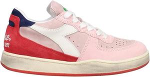 Мужские кроссовки Diadora Mi Basket Low Lampone Italia с шнуровкой - Розовые, повседневные