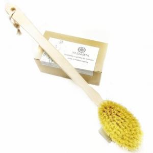 Щетка с ручкой для массажа тела из волокна агавы. Yasmeen