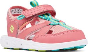 Columbia unisex-child Techsun Wave закрытые сандалии, Wild Salmon/Voltage