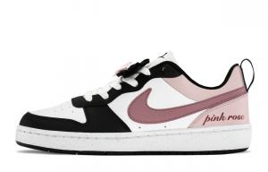 Детские кроссовки для скейтбординга Court Borough с амортизацией, износостойкие, низкие, подростковые Nike, черный/розовый