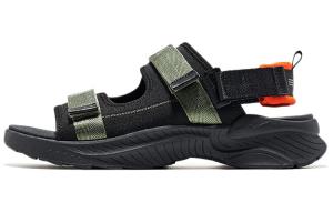 Пляжные сандалии мужские позитивные черный/зеленый инжир Erke