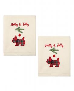 Набор хлопковых полотенец для рук Scottie, 28 x 16 дюймов Avanti, Ivory