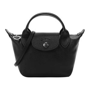 Сумка-пельмень из овчины Мини женская черная LONGCHAMP