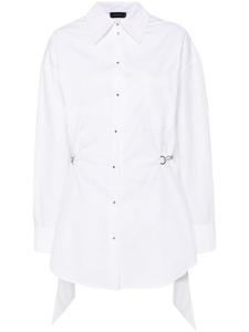 Mugler платье-рубашка с цепочкой, белый
