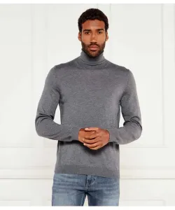 Шерстяная водолазка Musso-p Slim fit Boss, серый