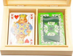 Пятник, открытки «Дубовые листья Пятника» в деревянной коробке* Piatnik