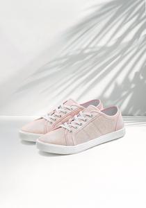 LASCANA Женские Удобные Блестящие Кроссовки, розовый