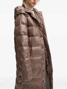 Стеганое пальто с капюшоном Mmc Studio, коричневый