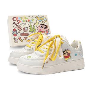 Низкие кроссовки для скейтбординга унисекс Crayon Shinchan, Vanilla Ecru