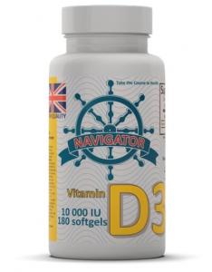 Navigator, Витамин D3 10000 МЕ - 180 капсул