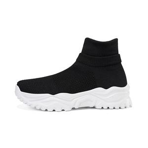 Увеличенная высота амортизации с противоскользящими свойствами. Высокие повседневные туфли унисекс KYMOOU, Black White