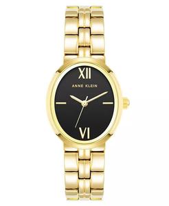 Женские кварцевые овальные часы из золотистого сплава с браслетом, 26 мм Anne Klein