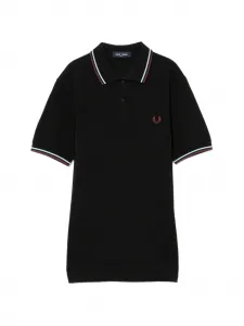 Рубашка поло с вышитым логотипом Fred Perry, черный